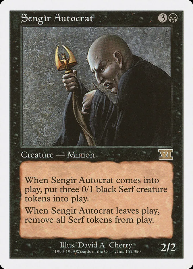 1999 Classic Sixth Edition Sengir Autocrat rare #155 rare card image