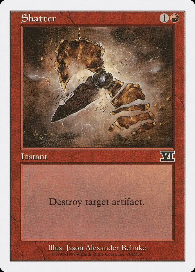 1999 Classic Sixth Edition Shatter common #204 common card image