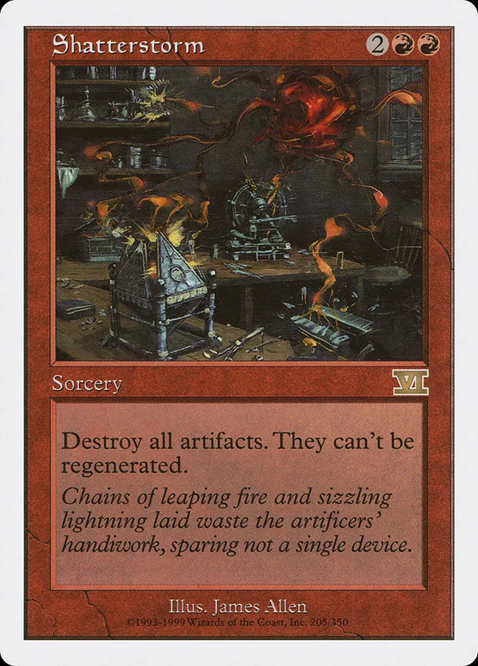 1999 Classic Sixth Edition Shatterstorm rare #205 rare card image