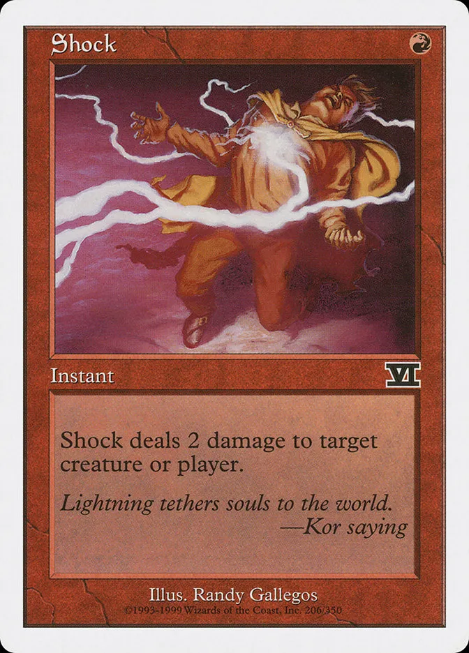 1999 Classic Sixth Edition Shock common #206 common card image