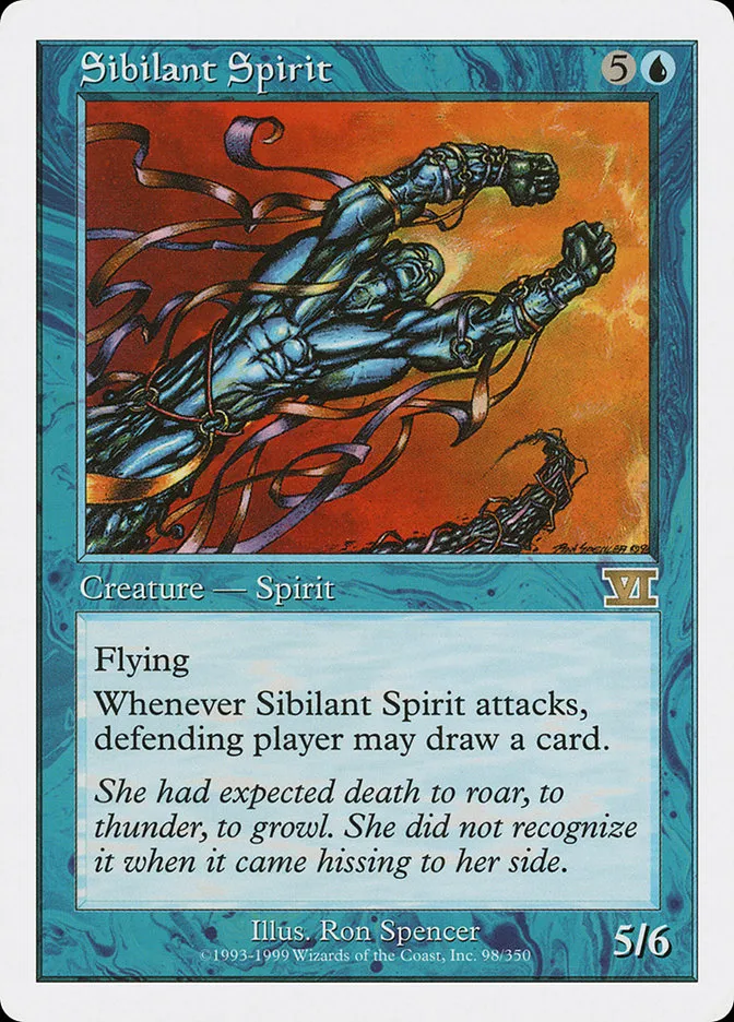 1999 Classic Sixth Edition Sibilant Spirit rare #98 rare card image