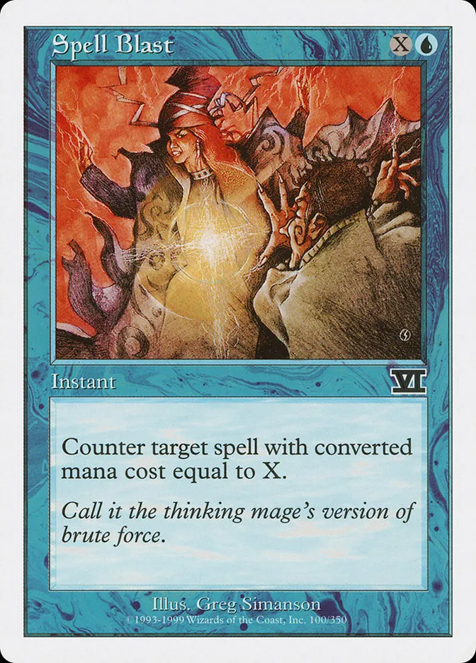 1999 Classic Sixth Edition Spell Blast common #100 common card image