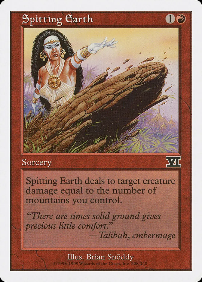 1999 Classic Sixth Edition Spitting Earth common #208 common card image