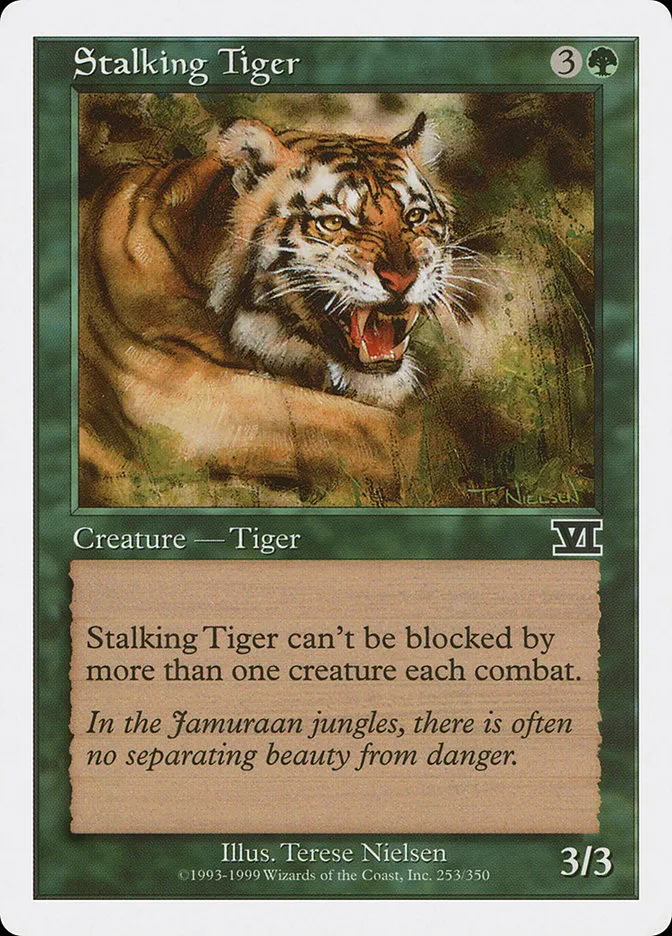 1999 Classic Sixth Edition Stalking Tiger common #253 common card image