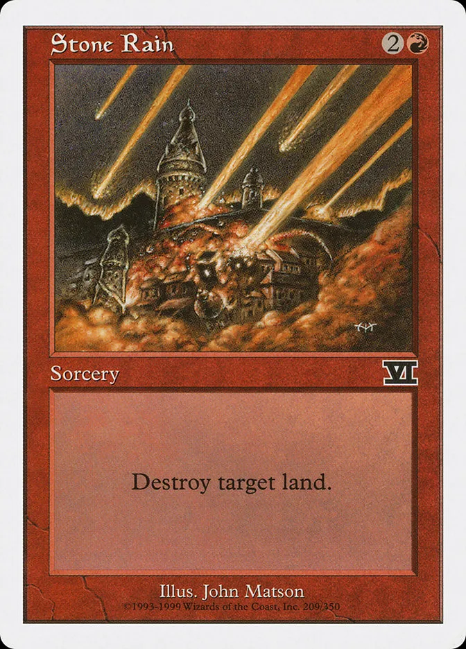 1999 Classic Sixth Edition Stone Rain common #209 common card image
