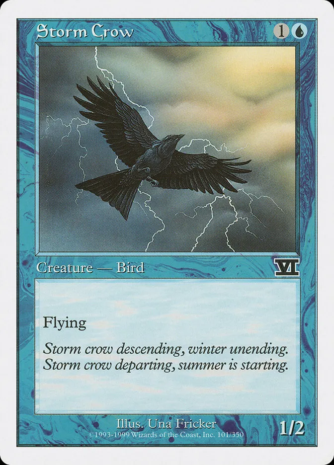 1999 Classic Sixth Edition Storm Crow common #101 common card image