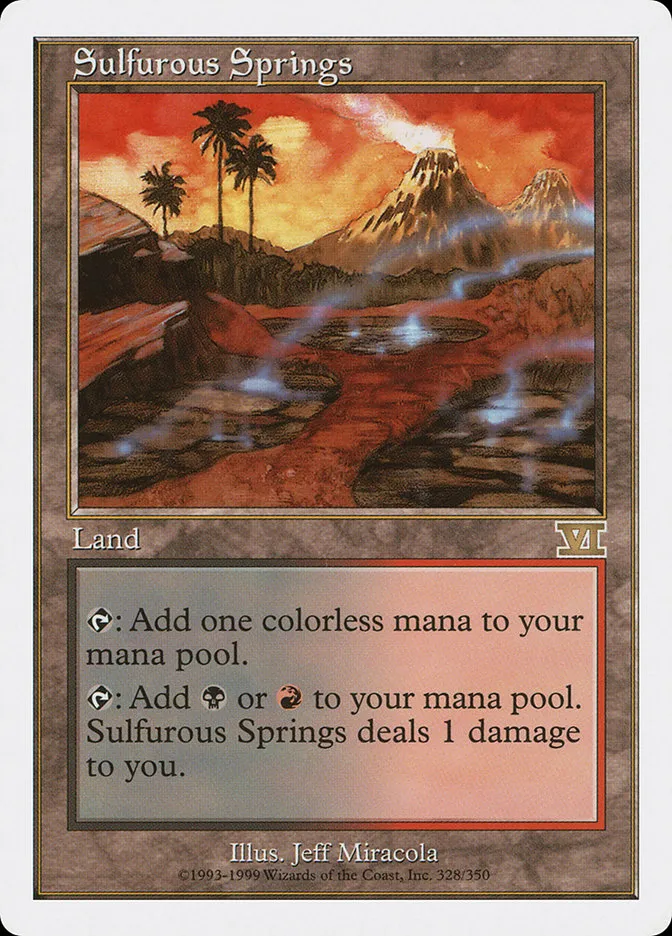 1999 Classic Sixth Edition Sulfurous Springs rare #328 rare card image