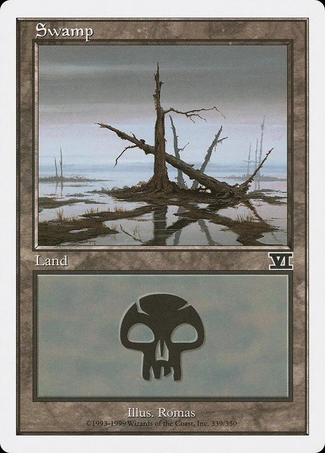 1999 Classic Sixth Edition Swamp #339 common card image