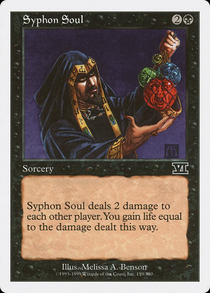 1999 Classic Sixth Edition Syphon Soul common #159 common card image