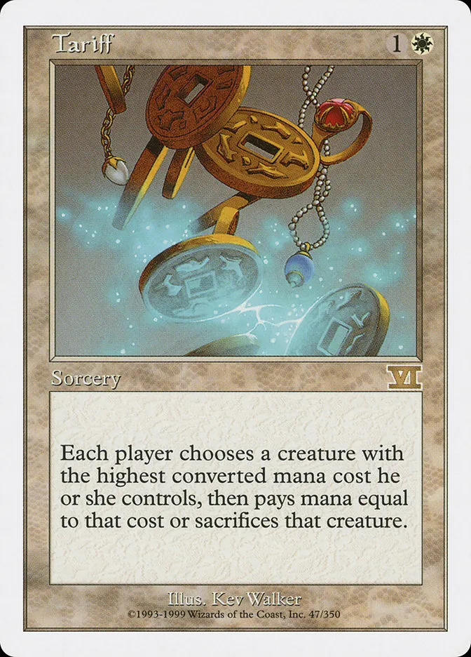 1999 Classic Sixth Edition Tariff rare #47 rare card image