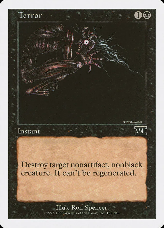 1999 Classic Sixth Edition Terror common #160 common card image