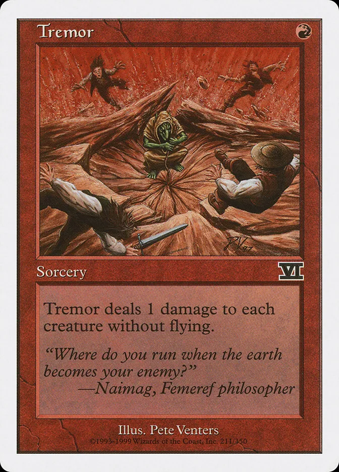 1999 Classic Sixth Edition Tremor common #211 common card image
