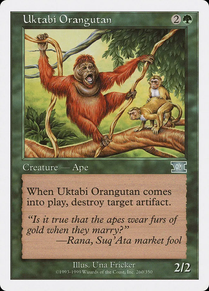 1999 Classic Sixth Edition Uktabi Orangutan #260 uncommon card image
