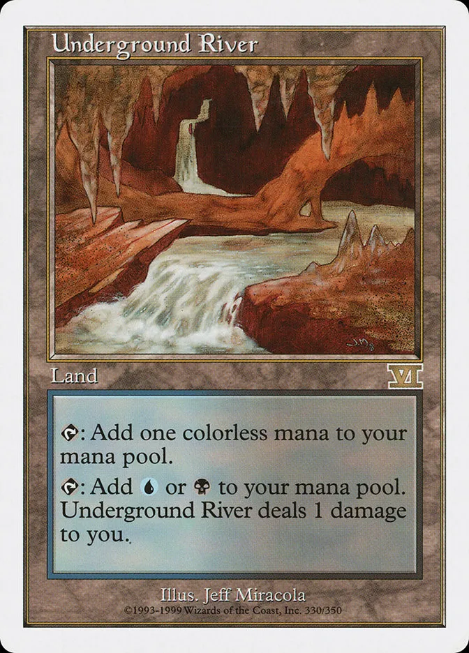 1999 Classic Sixth Edition Underground River rare #330 rare card image
