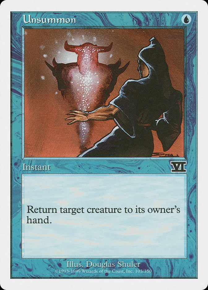 1999 Classic Sixth Edition Unsummon common #103 common card image