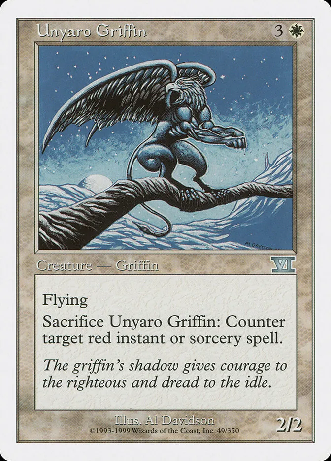 1999 Classic Sixth Edition Unyaro Griffin uncommon #49 uncommon card image