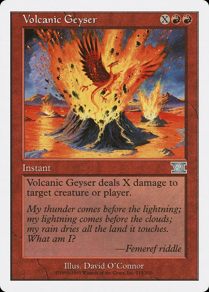 1999 Classic Sixth Edition Volcanic Geyser uncommon #215 uncommon card image