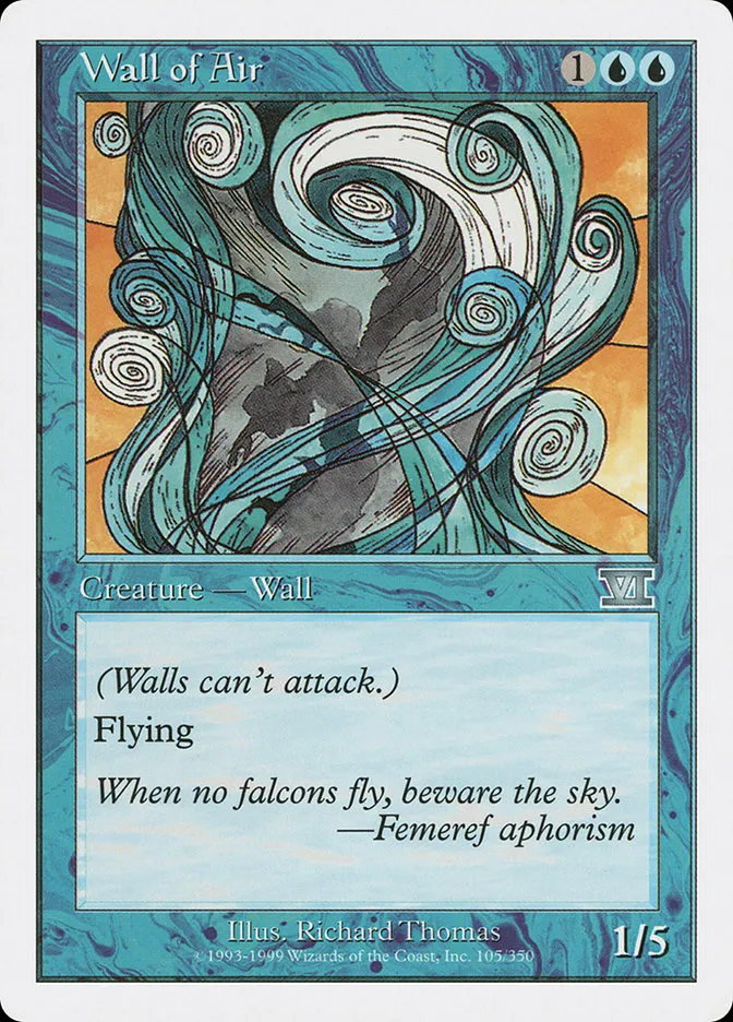 1999 Classic Sixth Edition Wall of Air uncommon #105 uncommon card image