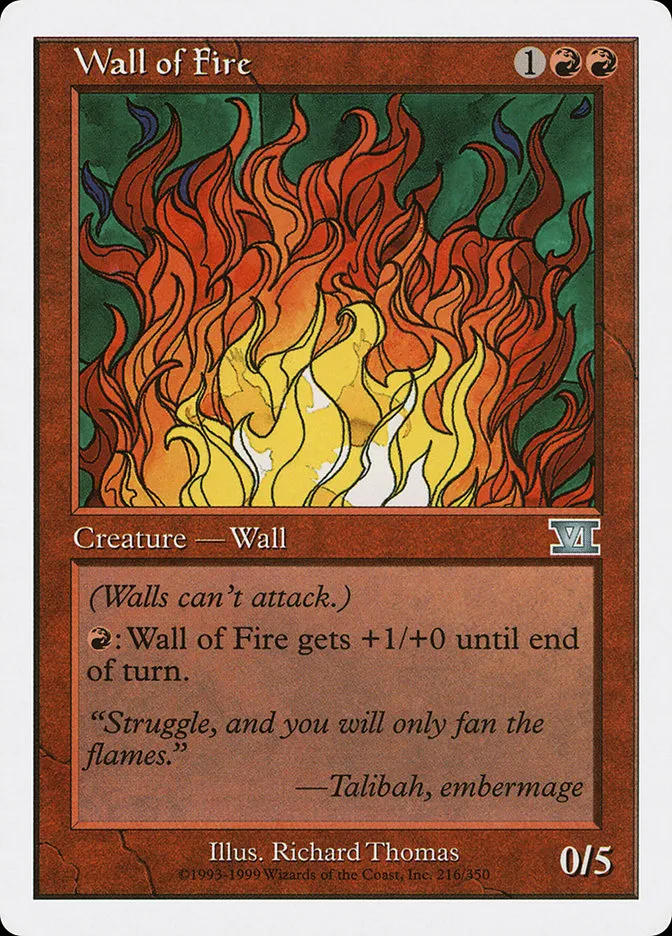 1999 Classic Sixth Edition Wall of Fire uncommon #216 uncommon card image