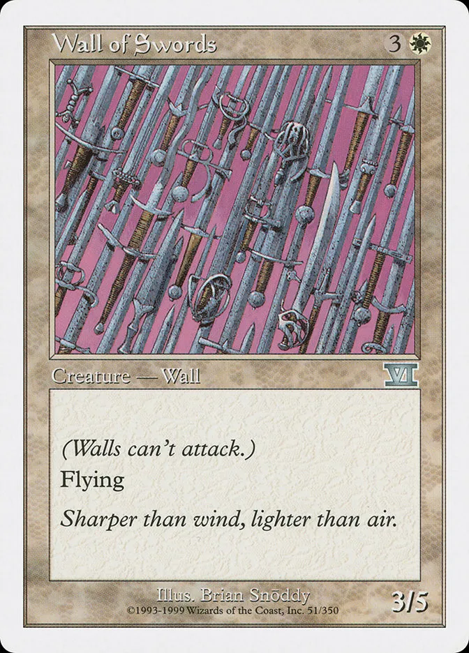 1999 Classic Sixth Edition Wall of Swords uncommon #51 uncommon card image