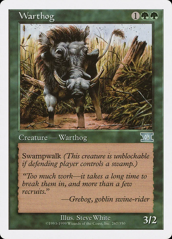 1999 Classic Sixth Edition Warthog uncommon #267 uncommon card image
