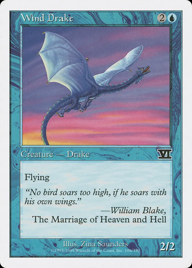 1999 Classic Sixth Edition Wind Drake common #106 common card image