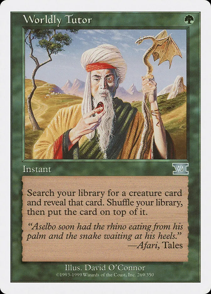 1999 Classic Sixth Edition Worldly Tutor uncommon #269 uncommon card image