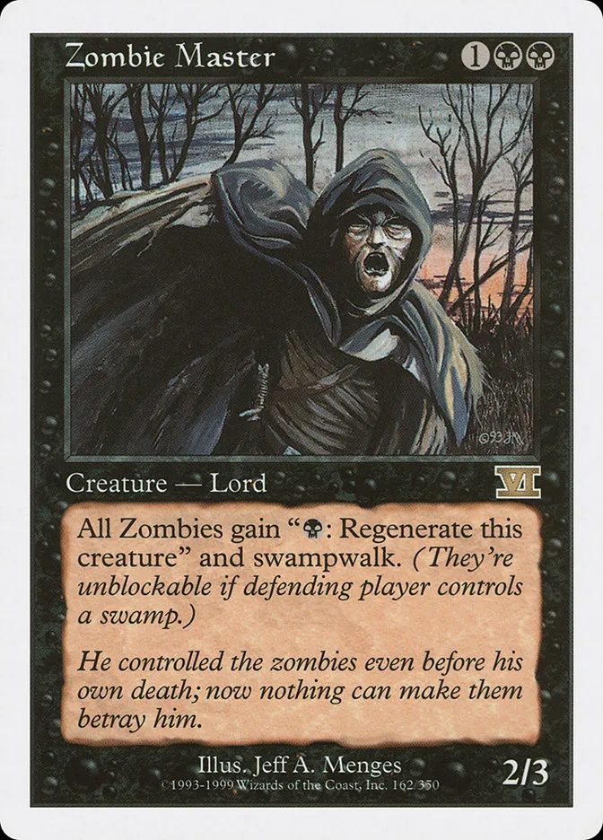 1999 Classic Sixth Edition Zombie Master #162 rare card image
