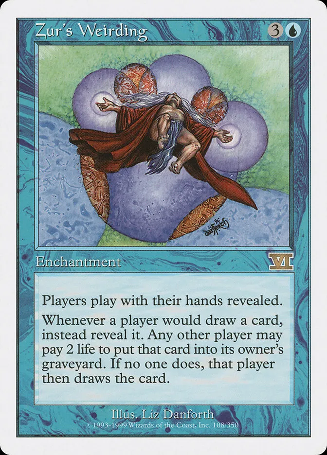 1999 Classic Sixth Edition Zur's Weirding rare #108 rare card image