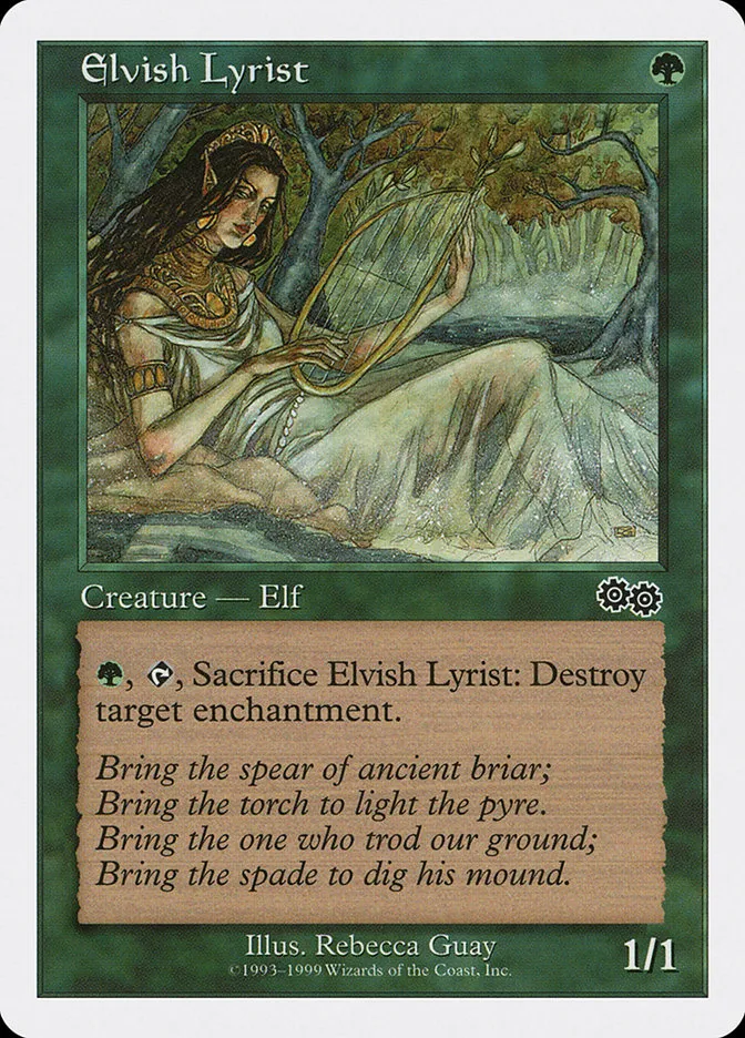 1999 Battle Royale Box Set Elvish Lyrist uncommon #23 uncommon card image