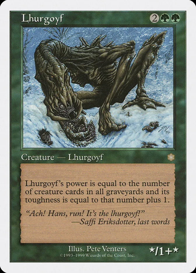 1999 Battle Royale Box Set Lhurgoyf rare #36 rare card image