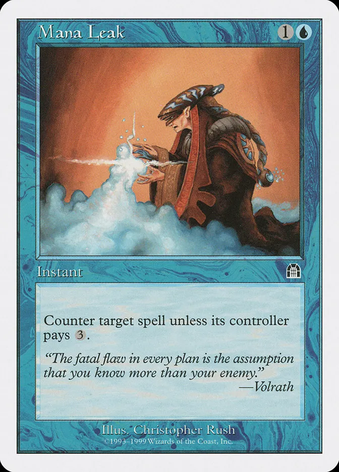 1999 Battle Royale Box Set Mana Leak common #41 common card image