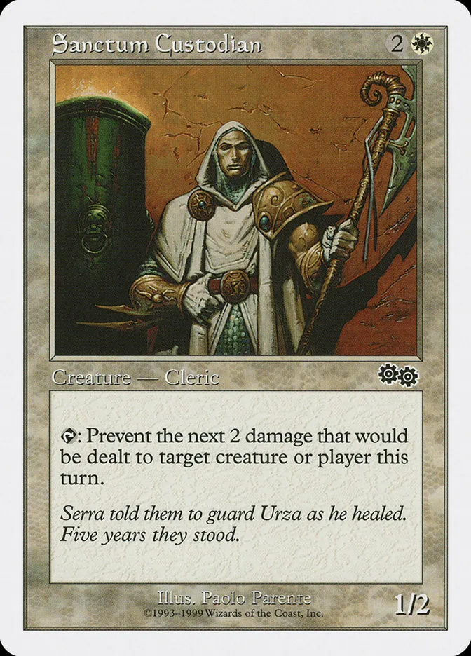 1999 Battle Royale Box Set Sanctum Custodian common #62 common card image