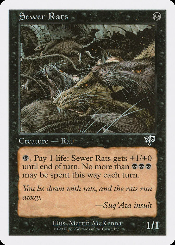 1999 Battle Royale Box Set Sewer Rats common #70 common card image