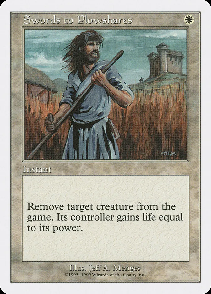 1999 Battle Royale Box Set Swords to Plowshares uncommon #84 uncommon card image