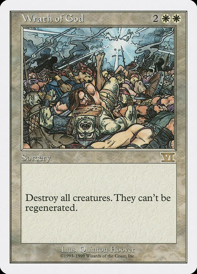 1999 Battle Royale Box Set Wrath of God rare #100 rare card image