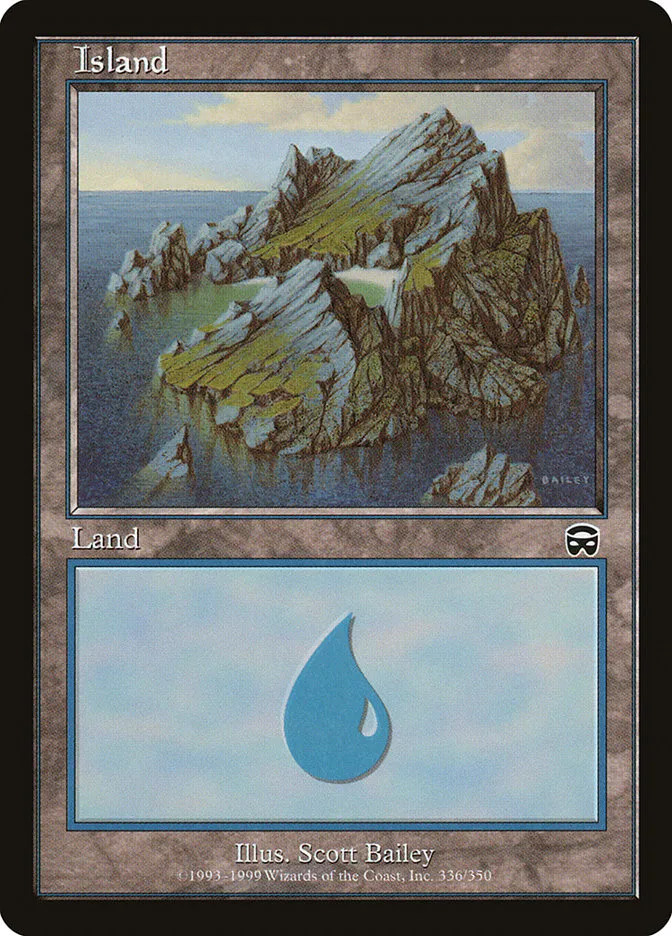 1999 Mercadian Masques Island [Foil] common #336 common card image