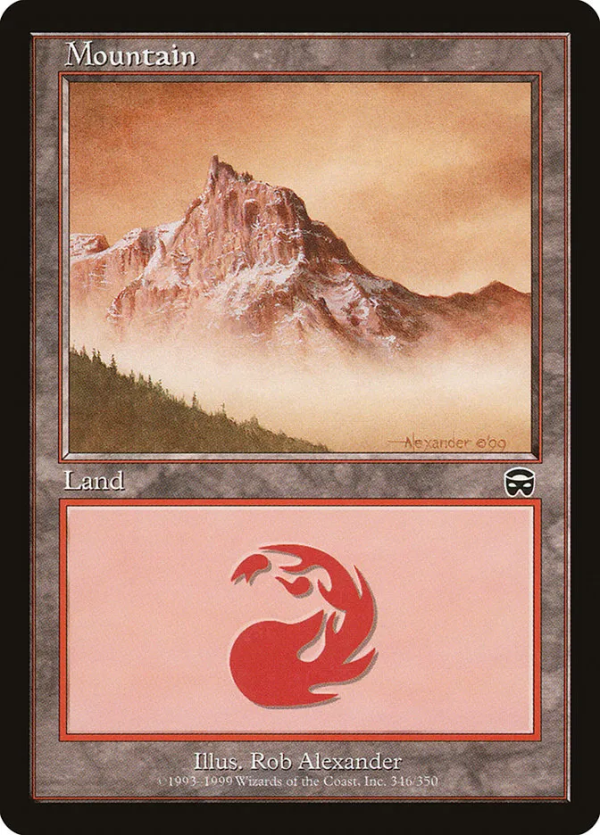 1999 Mercadian Masques Mountain [Foil] common #346 common card image