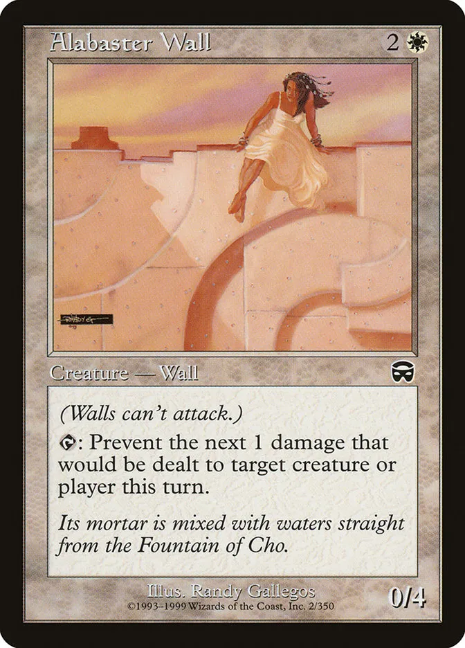 1999 Mercadian Masques Alabaster Wall common #2 common card image