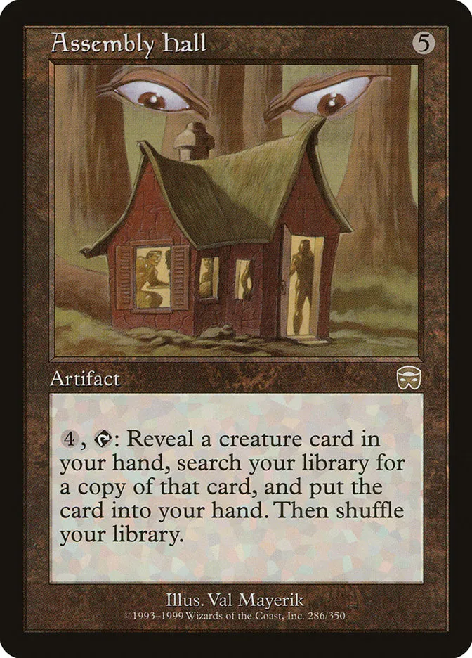 1999 Mercadian Masques Assembly Hall rare #286 rare card image