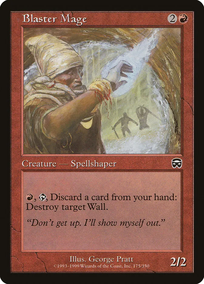 1999 Mercadian Masques Blaster Mage common #175 common card image