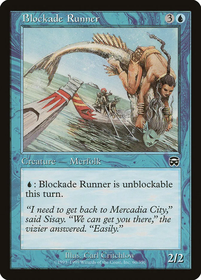 1999 Mercadian Masques Blockade Runner common #60 common card image