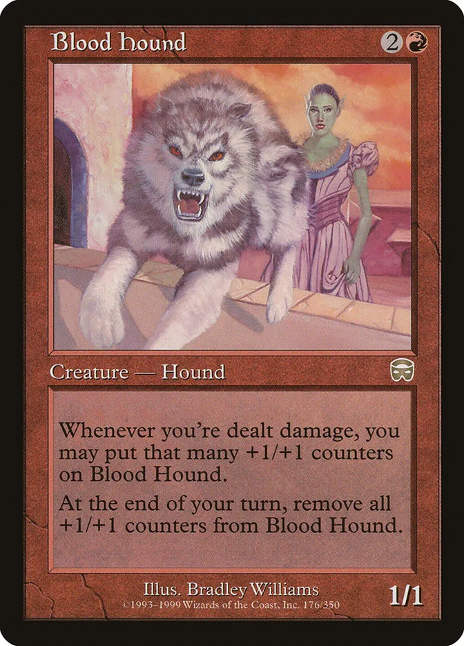 1999 Mercadian Masques Blood Hound rare #176 rare card image