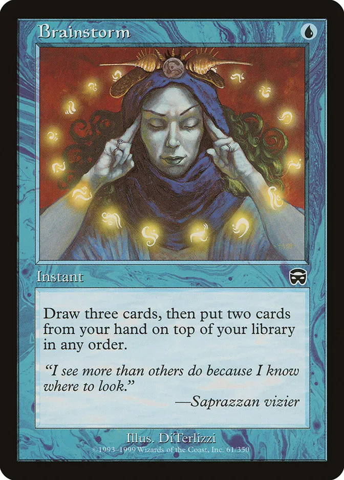 1999 Mercadian Masques Brainstorm common #61 common card image
