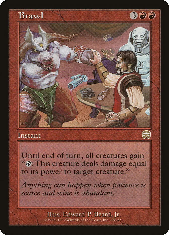 1999 Mercadian Masques Brawl rare #178 rare card image