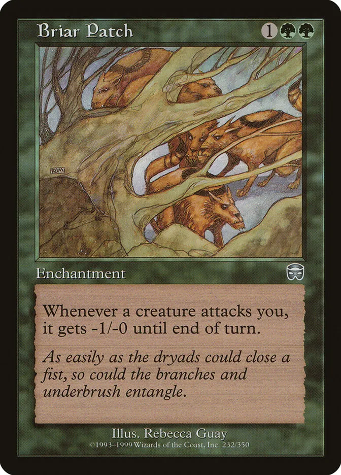 1999 Mercadian Masques Briar Patch uncommon #232 uncommon card image