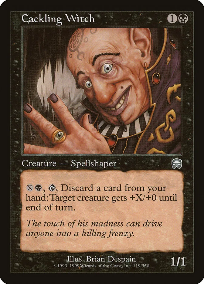 1999 Mercadian Masques Cackling Witch uncommon #119 uncommon card image