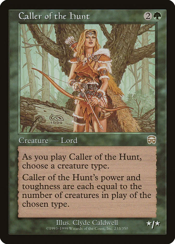 1999 Mercadian Masques Caller of the Hunt #233 rare card image
