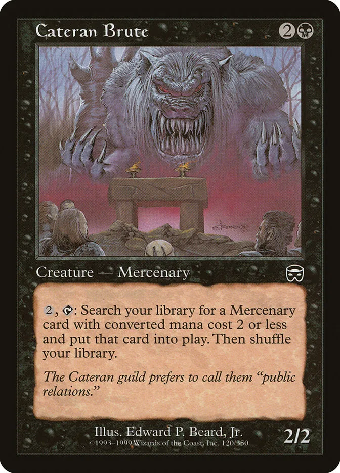 1999 Mercadian Masques Cateran Brute #120 common card image