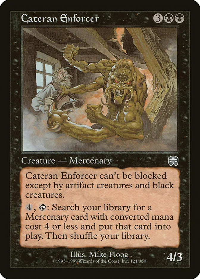 1999 Mercadian Masques Cateran Enforcer [Foil] uncommon #121 uncommon card image